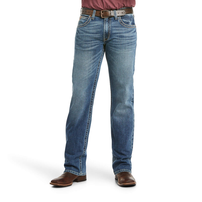 Pantalones Vaqueros Ariat M5 Slim Stretch Stillwell Stackable Straight Leg Azules Hombre - Chile 834